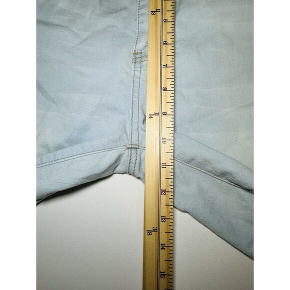 American Bazi Crop Flare‎ Hippie Retro Light Blue Jeans Women's SMALL - Picture 10 of 11